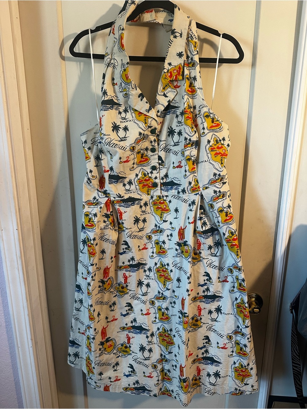 ModCloth Hawaii Print Halter Dress - 2X